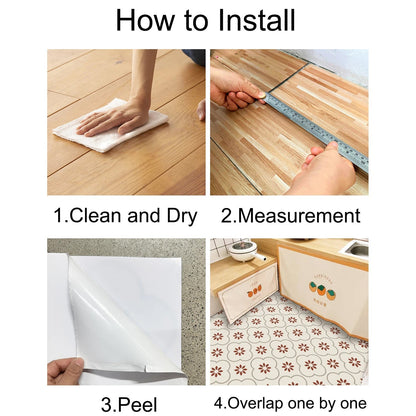 Peel and Stick Floor Tiles Kitchen / Bathroom Backsplash Sticker Detachable Waterproof DIY Tile Stickers for Wall Decoration Tiles Home Decoration (8x8 Inch / 10 Pcs Set) - infinityexculsivestore.com