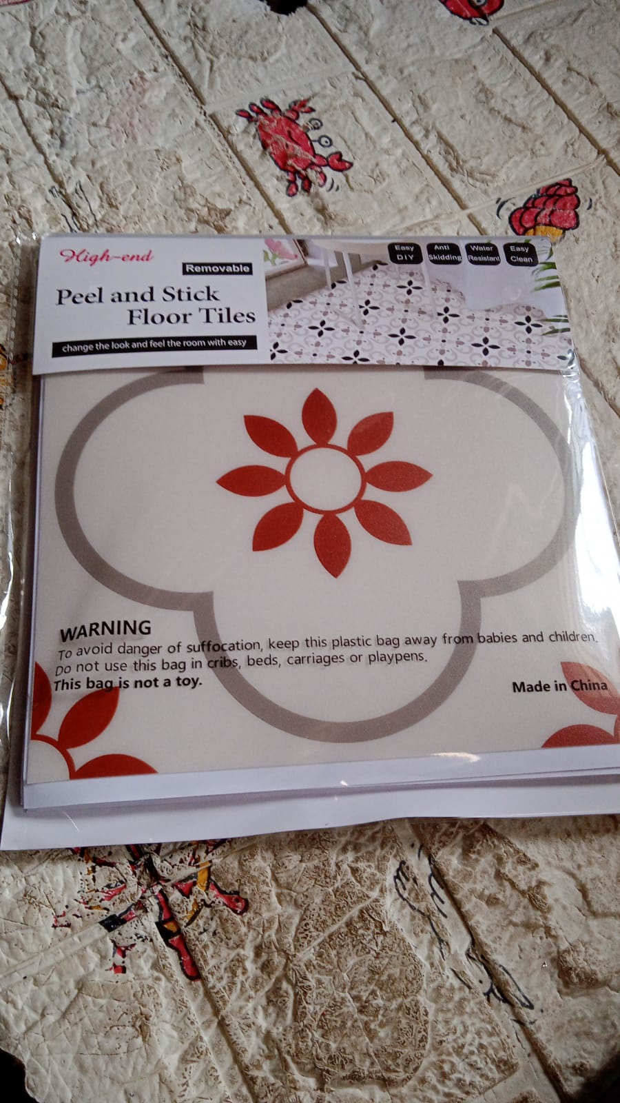Peel and Stick Floor Tiles Kitchen / Bathroom Backsplash Sticker Detachable Waterproof DIY Tile Stickers for Wall Decoration Tiles Home Decoration (8x8 Inch / 10 Pcs Set) - infinityexculsivestore.com