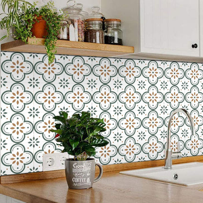 Peel and Stick Floor Tiles Kitchen / Bathroom Backsplash Sticker Detachable Waterproof DIY Tile Stickers for Wall Decoration Tiles Home Decoration (8x8 Inch / 10 Pcs Set) - infinityexculsivestore.com