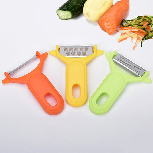 Peeler Slicers Shredders for Fruits and Vegetables, Cutter, Grater Kitchen Helper, Potato Fruits Peeler, Stainless Steel Sharp Blade with Non - Slip Handle (3 Pcs Set) - infinityexculsivestore.com