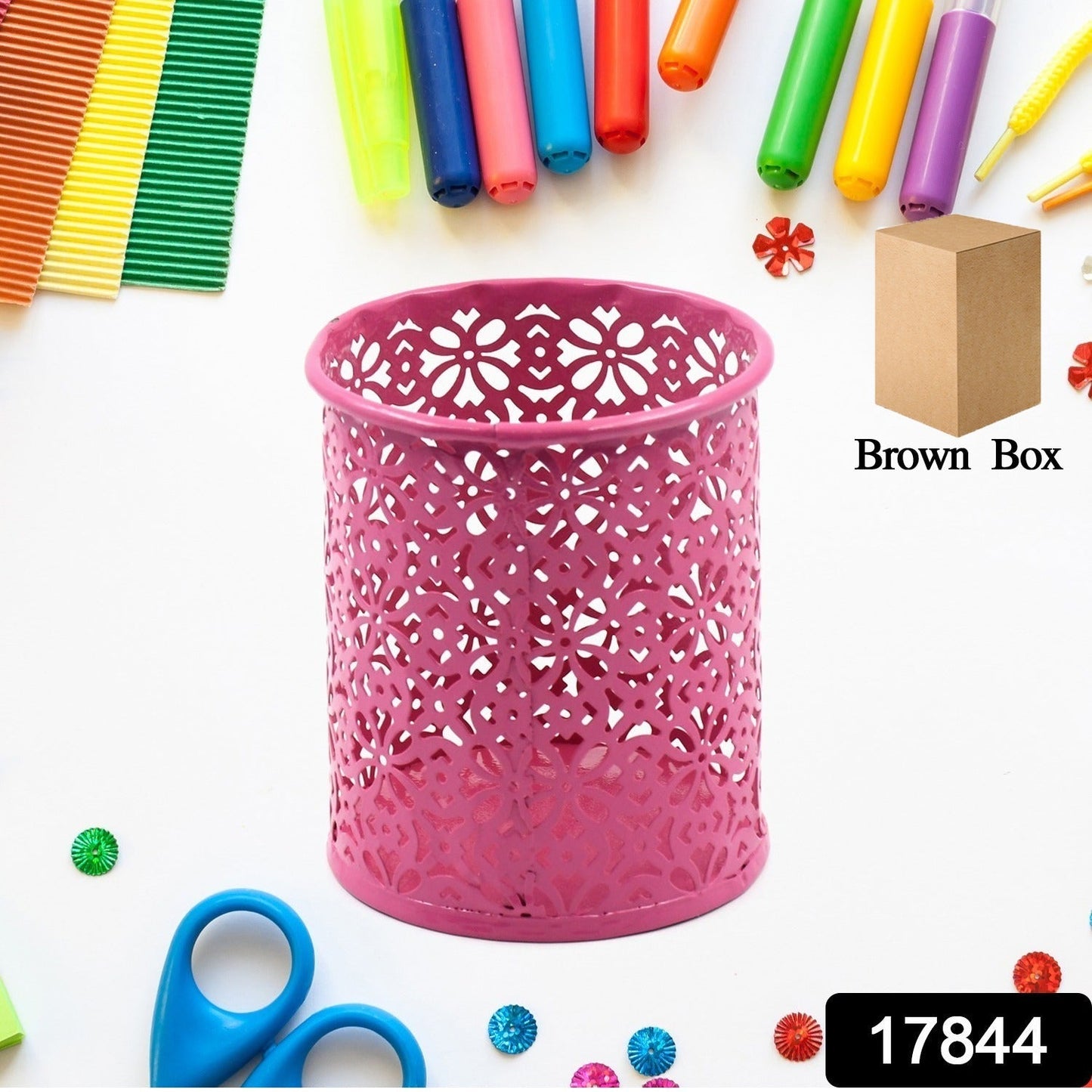 Pen Holder Office Desk Metal Mesh Pen Stand (1 Pc) - infinityexculsivestore.com