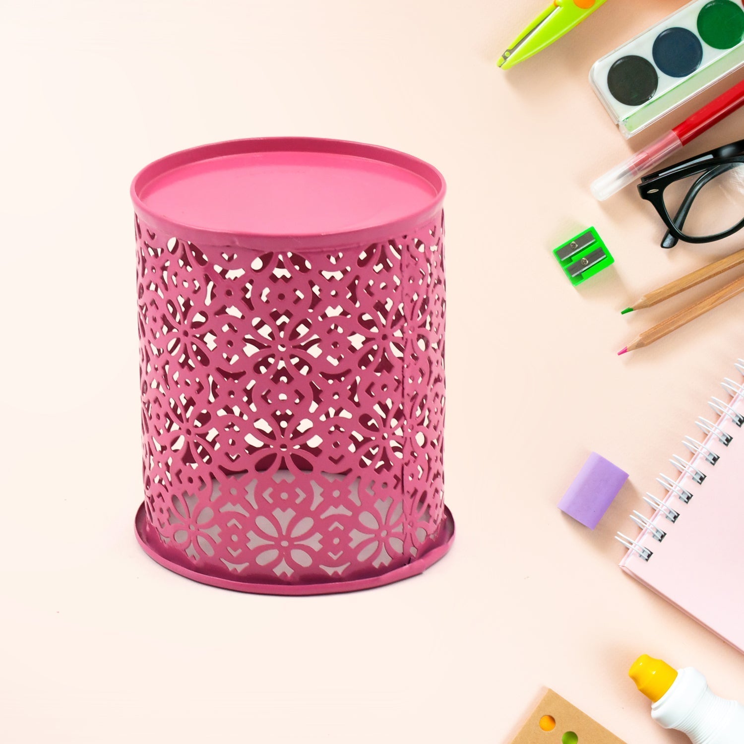 Pen Holder Office Desk Metal Mesh Pen Stand (1 Pc) - infinityexculsivestore.com