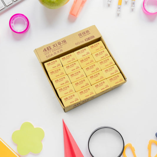 Pencil Eraser Professional 4B Drawing Eraser Art Soft Eraser for School Office (60 Pc Pack) - infinityexculsivestore.com
