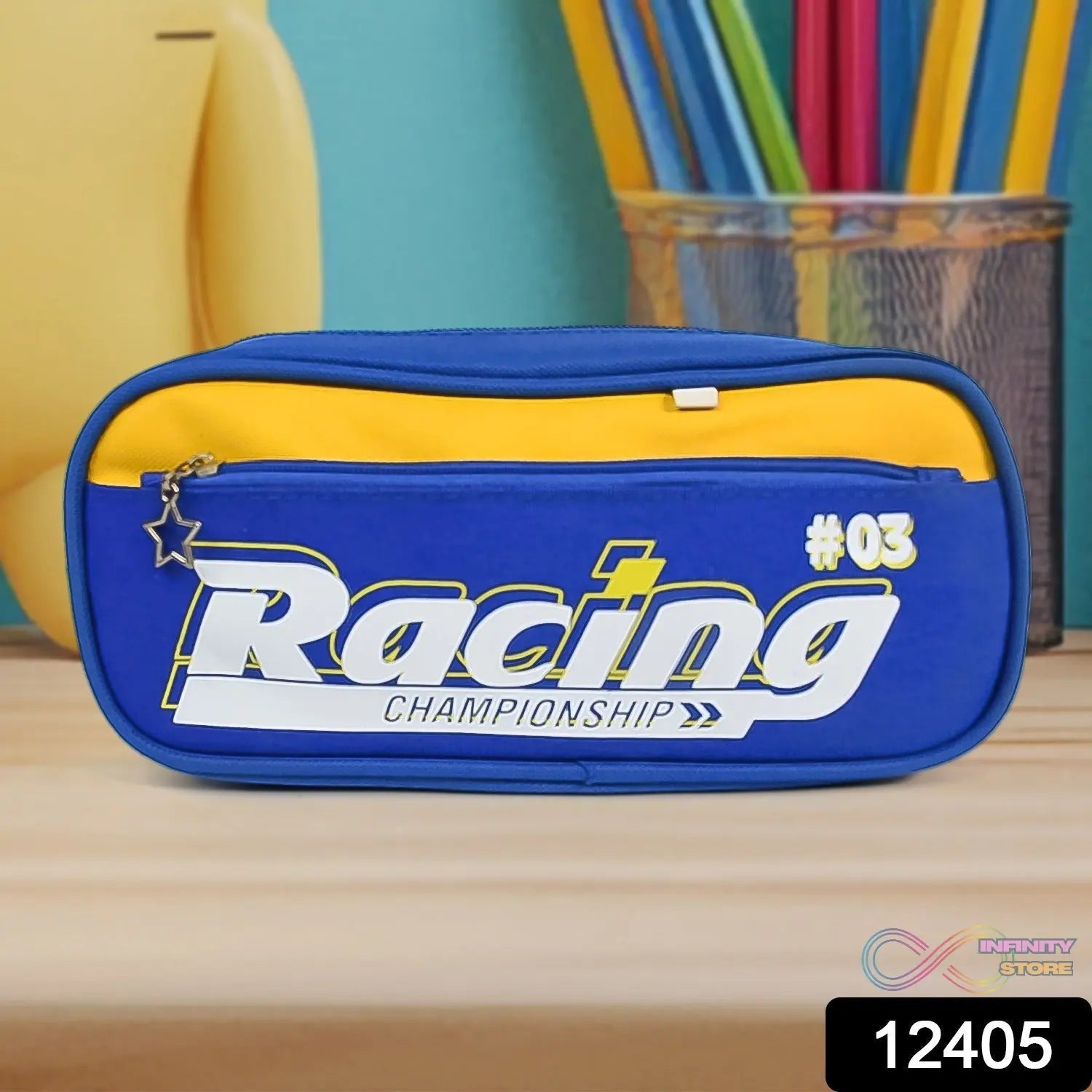 Pencil Pouch With Zipper (1 Pc / 2 Compartment) - infinityexculsivestore.com