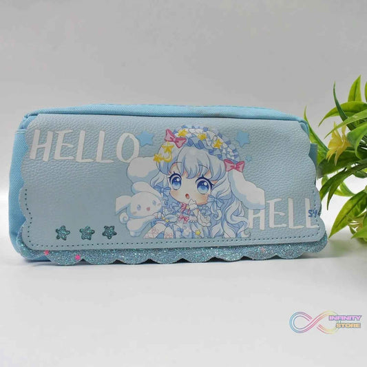 Pencil Pouch With Zipper, Students Pencil Case Large Capacity, Makeup Pouch, Stationery Bag (1 Pc / 2 Compartment) - infinityexculsivestore.com