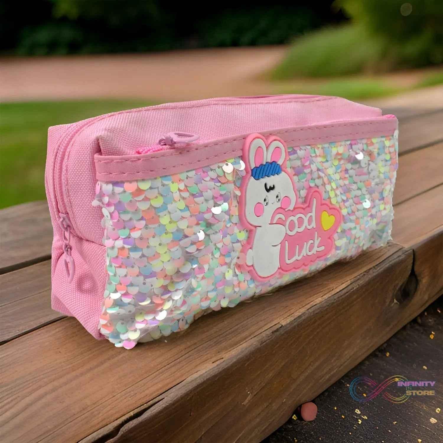 Pencil Pouch With Zipper, Students Pencil Case Large Capacity, Makeup Pouch, Stationery Bag (1 Pc / 2 Compartment) - infinityexculsivestore.com