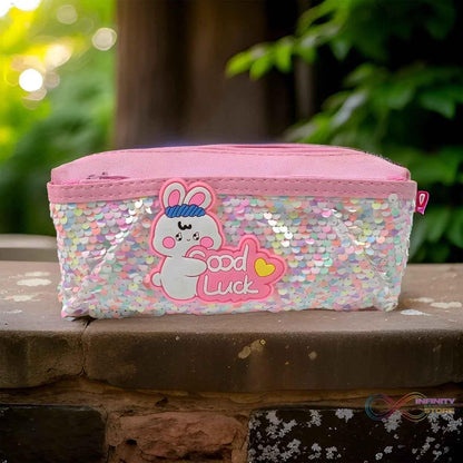 Pencil Pouch With Zipper, Students Pencil Case Large Capacity, Makeup Pouch, Stationery Bag (1 Pc / 2 Compartment) - infinityexculsivestore.com