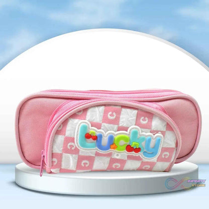 Pencil Pouch With Zipper, Students Pencil Case Large Capacity, Makeup Pouch, Stationery Bag (1 Pc / 2 Compartment) - infinityexculsivestore.com