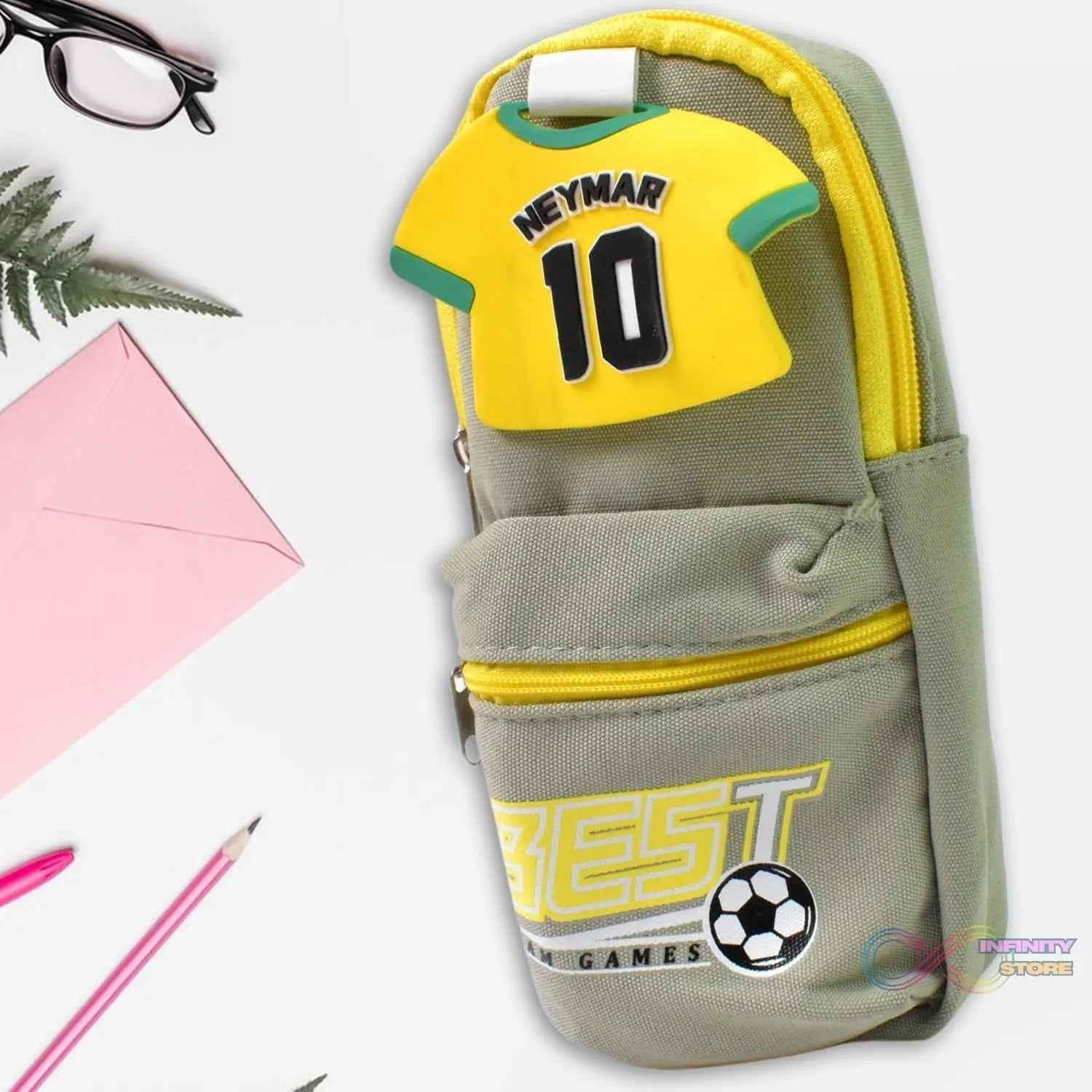 Pencil Pouch With Zipper, Students Pencil Case Large Capacity, Makeup Pouch, Stationery Bag (1 Pc / 2 Compartment) - infinityexculsivestore.com