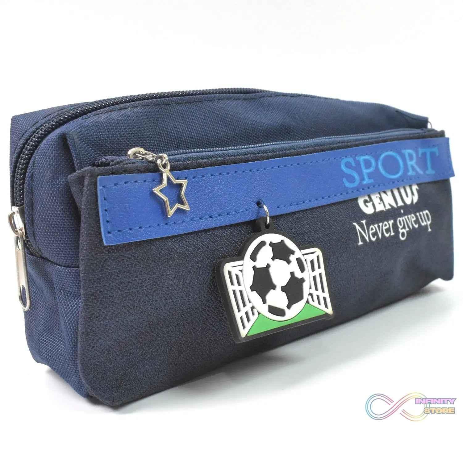 Pencil Pouch With Zipper, Students Pencil Case Large Capacity, Makeup Pouch, Stationery Bag (1 Pc / 2 Compartment) - infinityexculsivestore.com