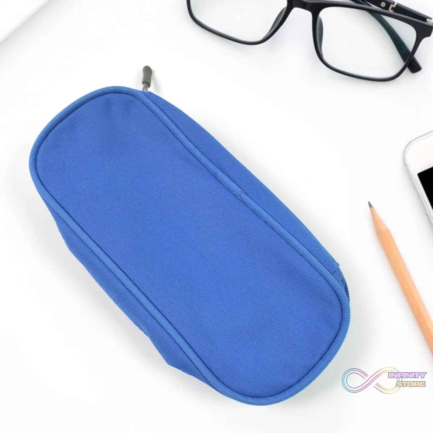 Pencil Pouch With Zipper, Students Pencil Case Large Capacity, Makeup Pouch, Stationery Bag (1 Pc / 2 Compartment) - infinityexculsivestore.com