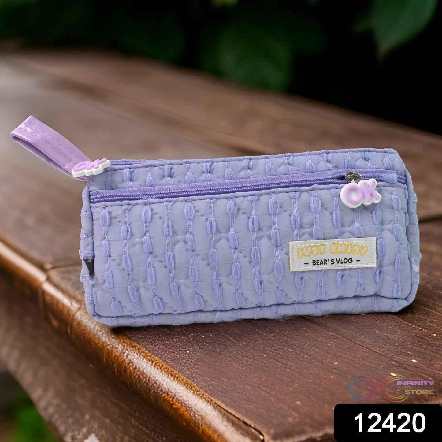 Pencil Pouch With Zipper, Students Pencil Case Large Capacity, Makeup Pouch, Stationery Bag (1 Pc / 2 Compartment) - infinityexculsivestore.com