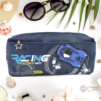 Pencil Pouch With Zipper, Students Pencil Case Large Capacity, Makeup Pouch, Stationery Bag (1 Pc / 2 Compartment) - infinityexculsivestore.com