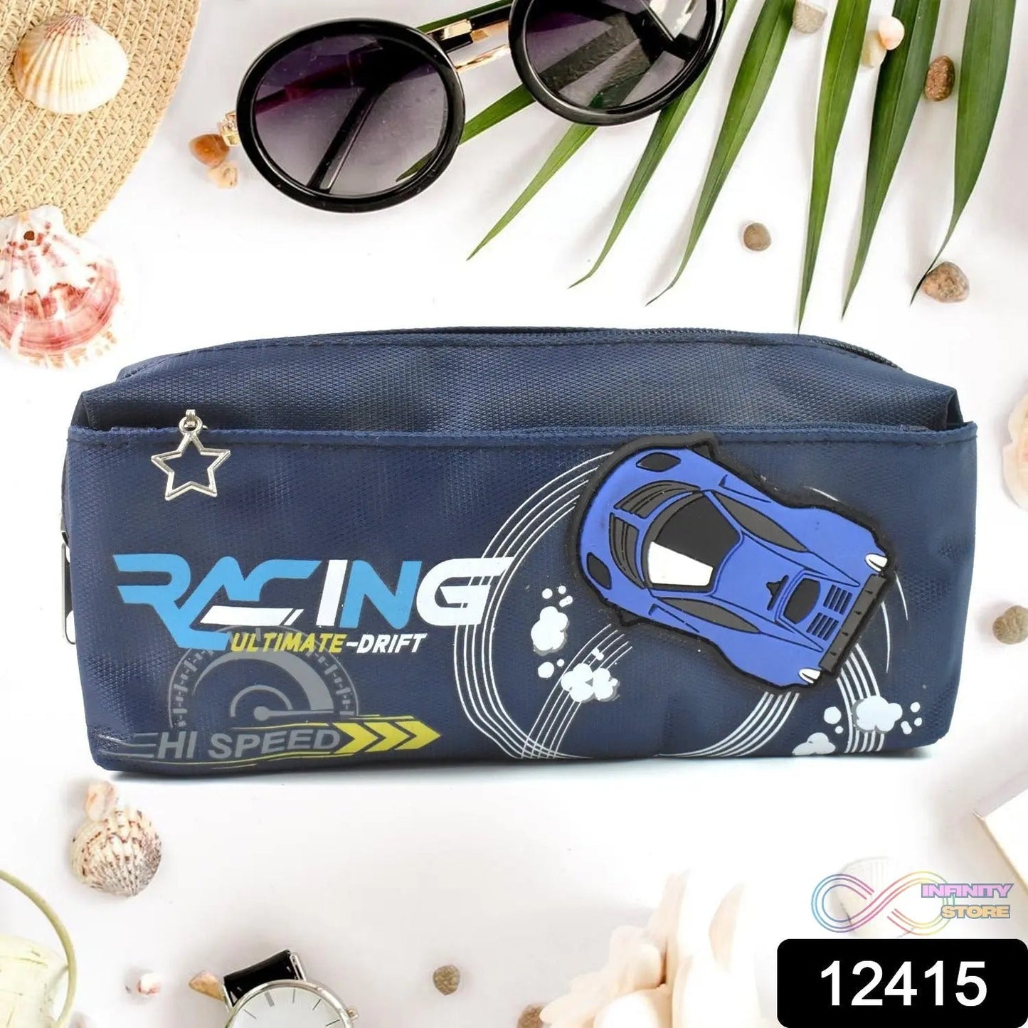 Pencil Pouch With Zipper, Students Pencil Case Large Capacity, Makeup Pouch, Stationery Bag (1 Pc / 2 Compartment) - infinityexculsivestore.com