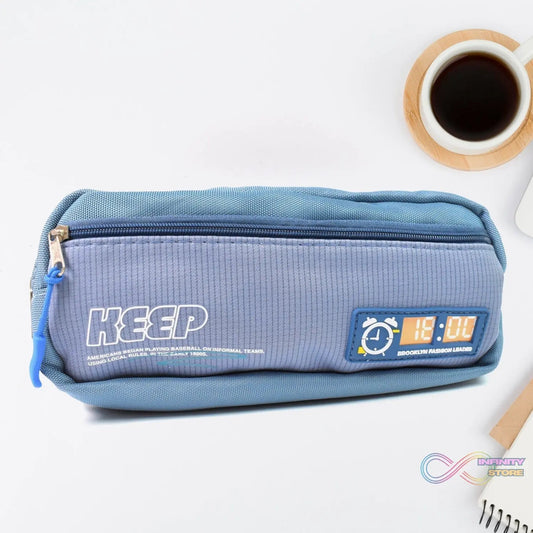 Pencil Pouch With Zipper, Students Pencil Case Large Capacity, Makeup Pouch, Stationery Bag (1 Pc / 2 Compartment) - infinityexculsivestore.com