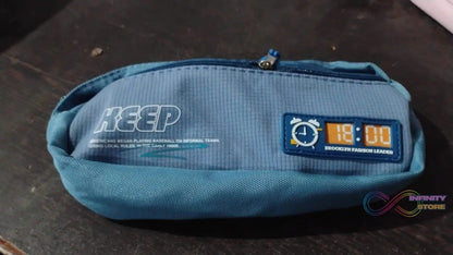 Pencil Pouch With Zipper, Students Pencil Case Large Capacity, Makeup Pouch, Stationery Bag (1 Pc / 2 Compartment) - infinityexculsivestore.com