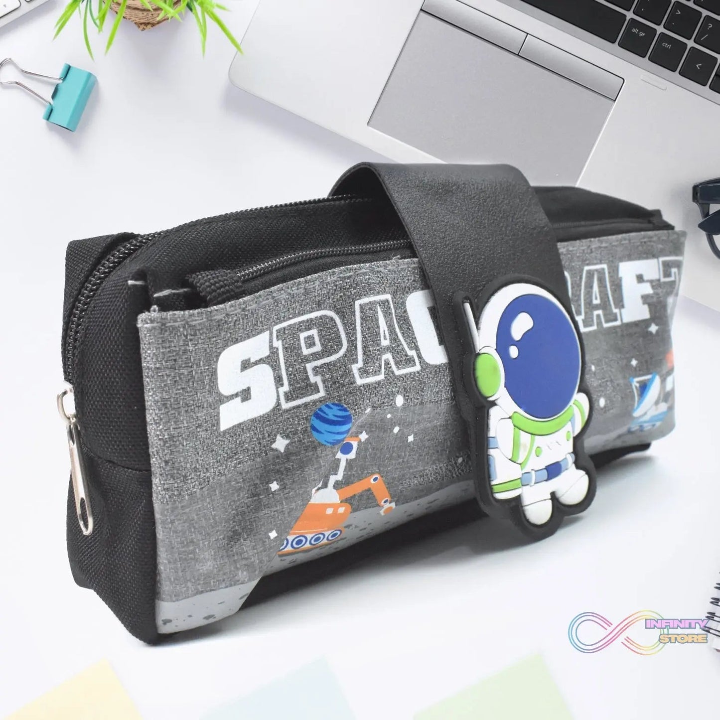 Pencil Pouch With Zipper, Students Pencil Case Large Capacity, Makeup Pouch, Stationery Bag (1 Pc / 2 Compartment) - infinityexculsivestore.com