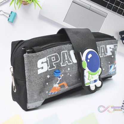 Pencil Pouch With Zipper, Students Pencil Case Large Capacity, Makeup Pouch, Stationery Bag (1 Pc / 2 Compartment) - infinityexculsivestore.com