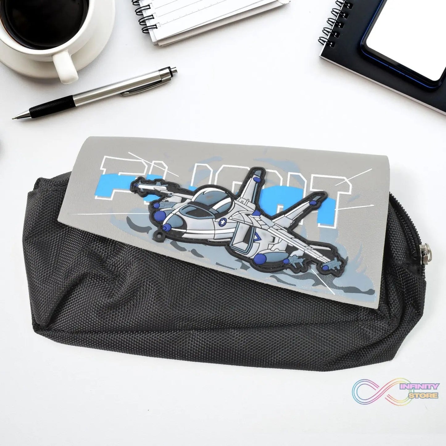 Pencil Pouch With Zipper, Students Pencil Case Large Capacity, Makeup Pouch, Stationery Bag (1 Pc/ 2 Compartment) - infinityexculsivestore.com