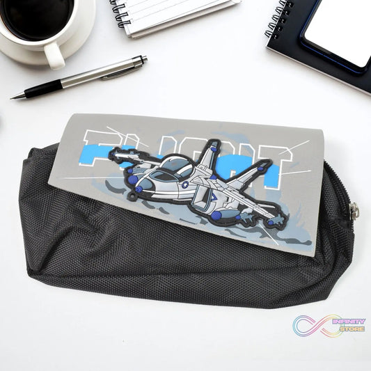 Pencil Pouch With Zipper, Students Pencil Case Large Capacity, Makeup Pouch, Stationery Bag (1 Pc/ 2 Compartment) - infinityexculsivestore.com