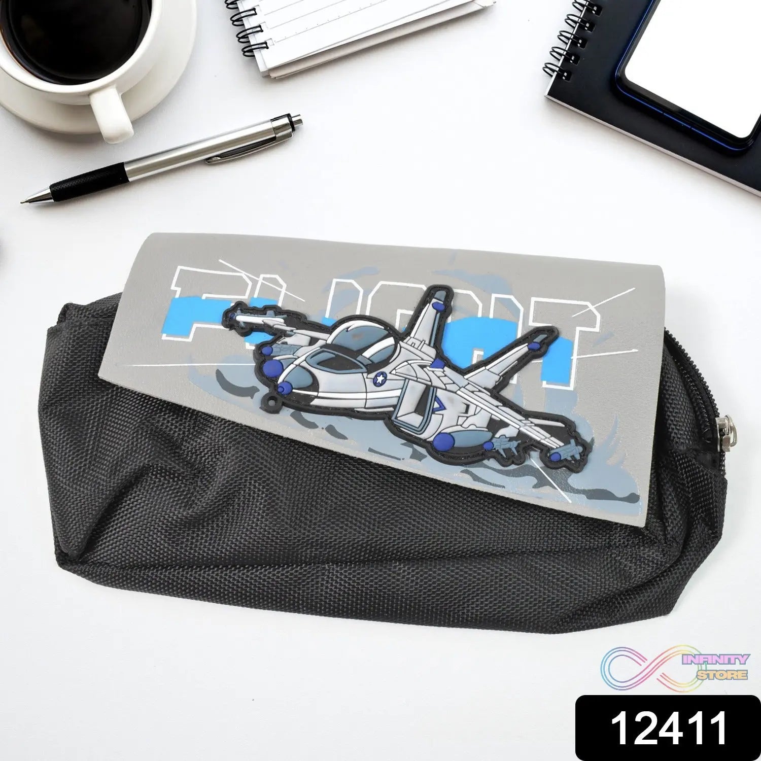 Pencil Pouch With Zipper, Students Pencil Case Large Capacity, Makeup Pouch, Stationery Bag (1 Pc/ 2 Compartment) - infinityexculsivestore.com