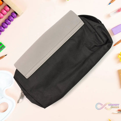 Pencil Pouch With Zipper, Students Pencil Case Large Capacity, Makeup Pouch, Stationery Bag (1 Pc/ 2 Compartment) - infinityexculsivestore.com
