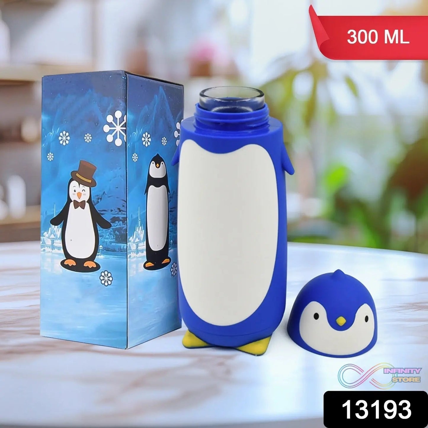 Penguin Water Bottle Penguin Cartoon Water Bottle Funny Travel Mug Insulated, Inner glass Vacuum Water Bottle - infinityexculsivestore.com
