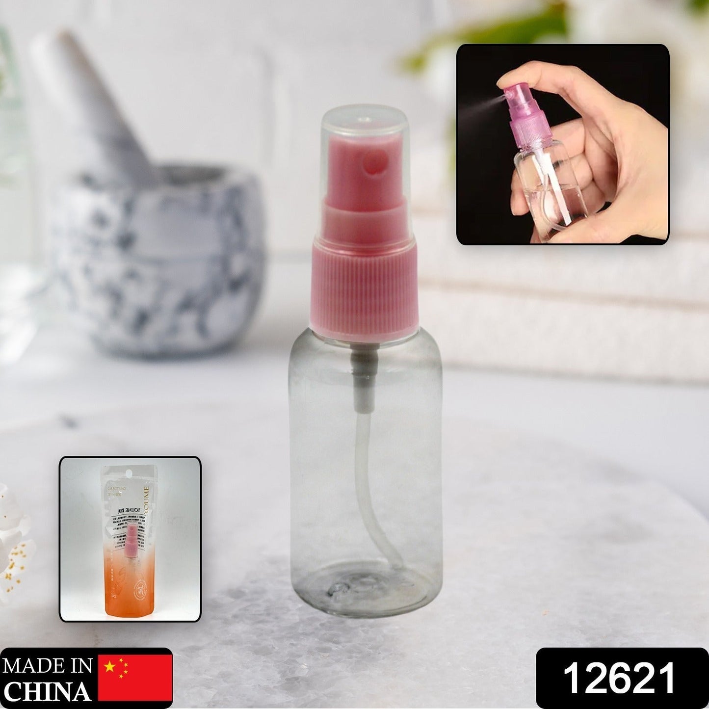 Perfume Make - Up Water Portable Spray Bottle, Empty Spray Bottle Refillable Fine, Perfume For Sanitizer Travel Beauty Makeup Perfume filler (1 Pc) - infinityexculsivestore.com
