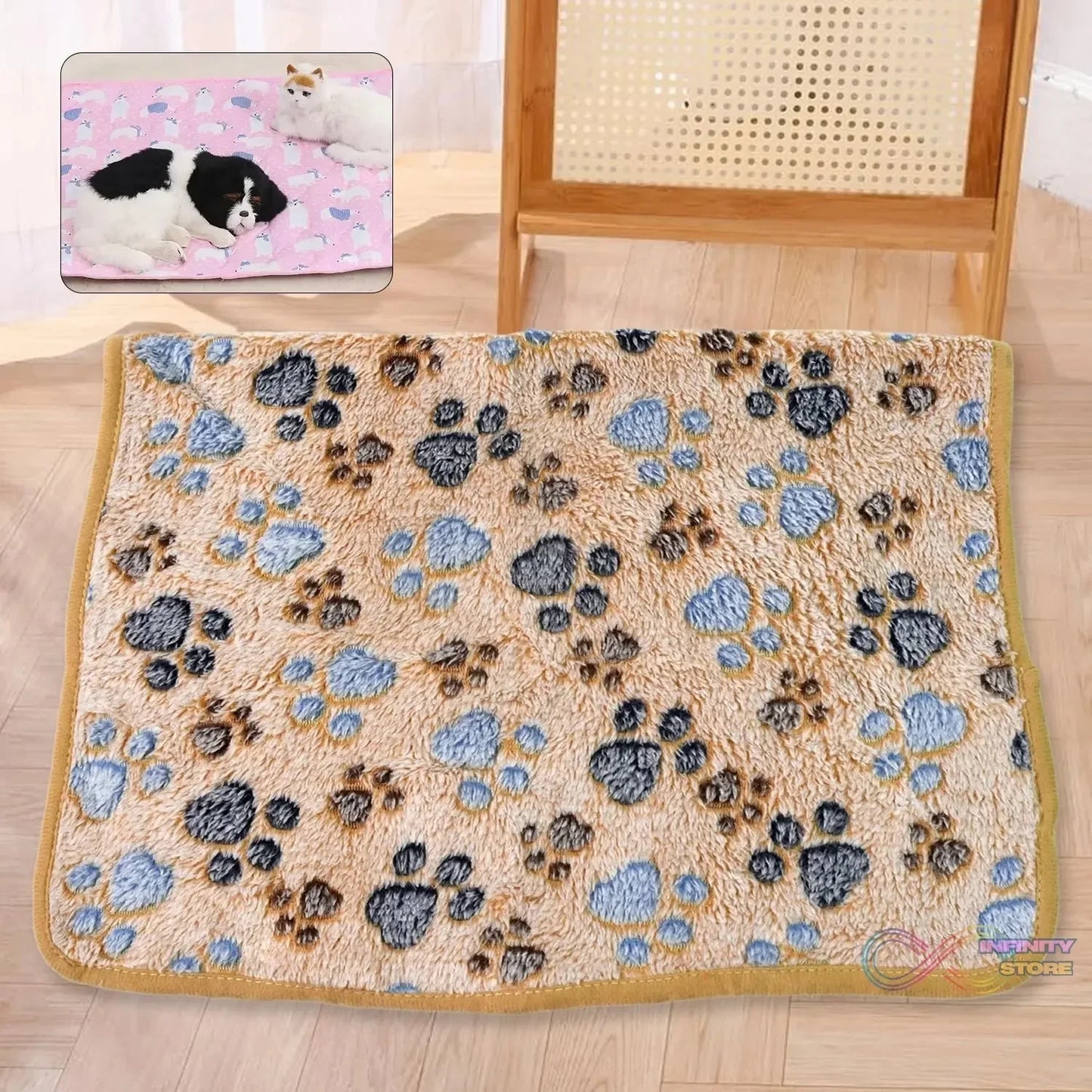 Pet Soft Cat Dog Blanket / Towel Soft Warm Sleep Mat (60×45 Cm / 1 Pc / Mix Color & Design) - infinityexculsivestore.com