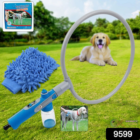 Pet Shower Sprayer, Cat Dog Grooming Bath Massager, With Microfiber Glove (1 Set) - infinityexculsivestore.com