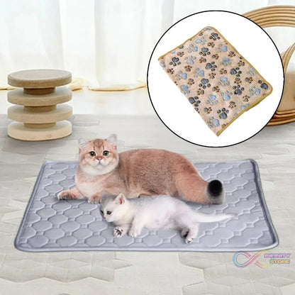 Pet Soft Cat Dog Blanket, Soft Warm Sleep Mat (75×60 Cm / 1 Pc / Mix Color & Design) - infinityexculsivestore.com