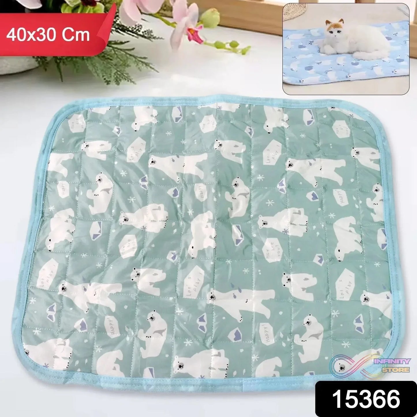Pet Soft Cat Dog Blanket / Towel, Warm Sleep Mat (40×30 Cm / 1 Pc / Mix Color & Design) - infinityexculsivestore.com
