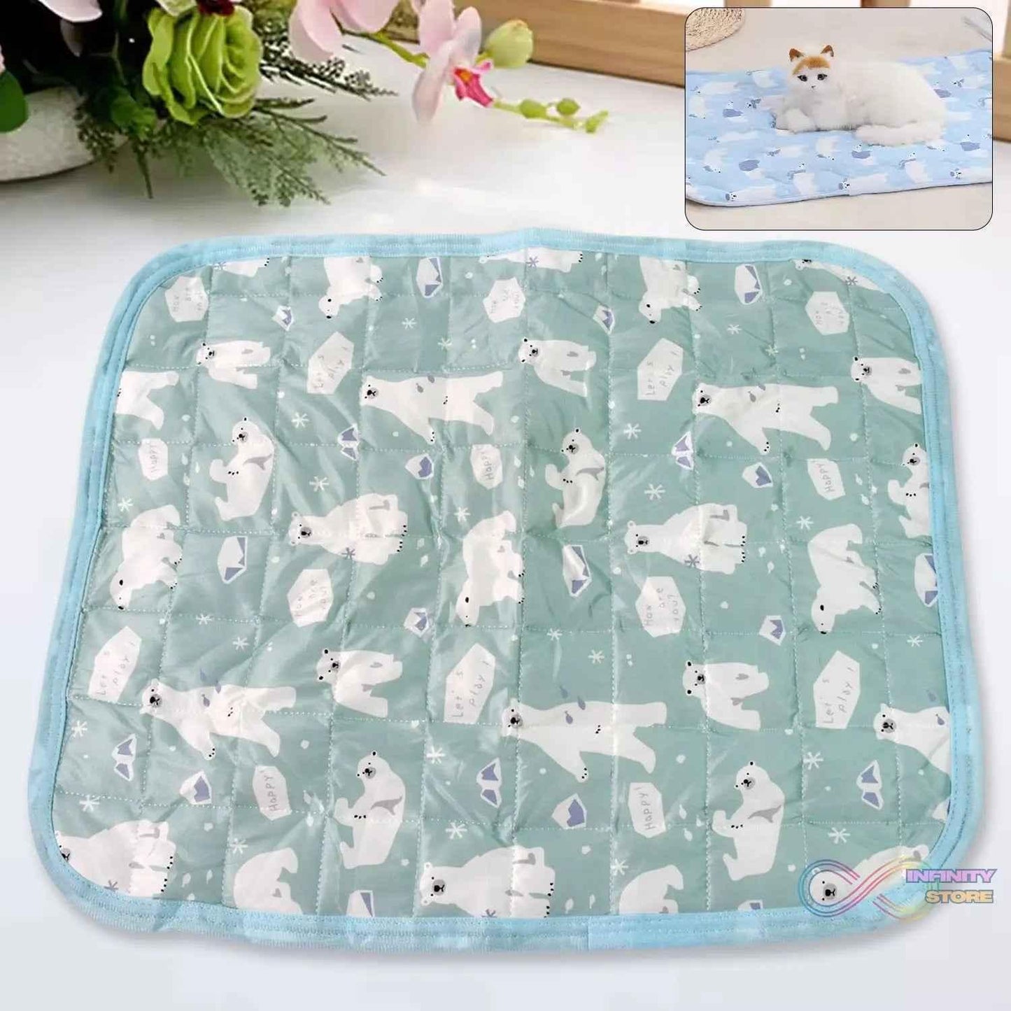 Pet Soft Cat Dog Blanket / Towel, Warm Sleep Mat (50×40 Cm / 1 Pc / Mix Color & Design) - infinityexculsivestore.com