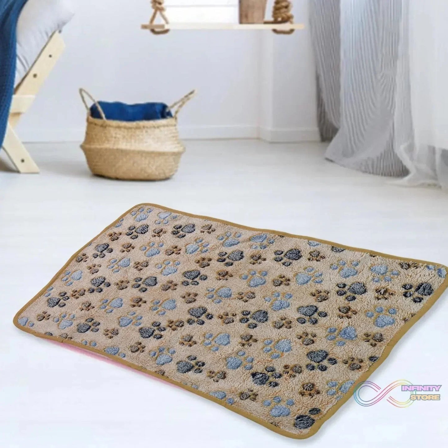 Pet Soft Cat Dog Blanket / Towel, Warm Sleep Mat (60×40 Cm / 1 Pc / Mix Color & Design) - infinityexculsivestore.com