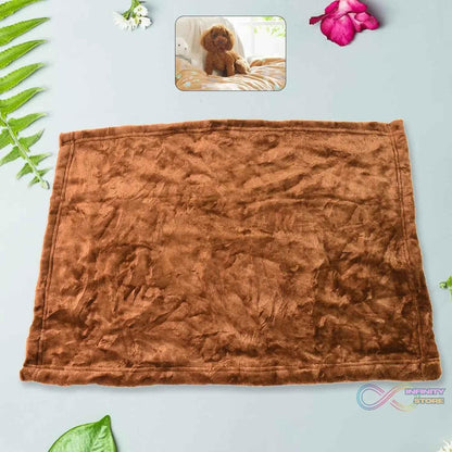 Pet Soft Cat Dog Blanket / Towel, Warm Sleep Mat (60×45 Cm / 1 Pc / Mix Color & Design) - infinityexculsivestore.com