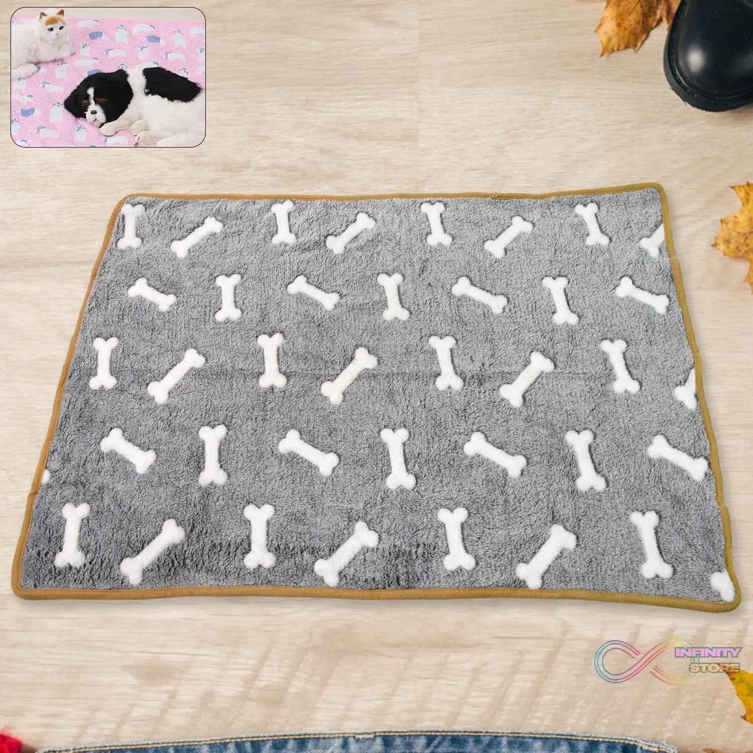 Pet Soft Cat Dog Blanket / Towel, Warm Sleep Mat (75×55 Cm / 1 Pc / Mix Color & Design) - infinityexculsivestore.com