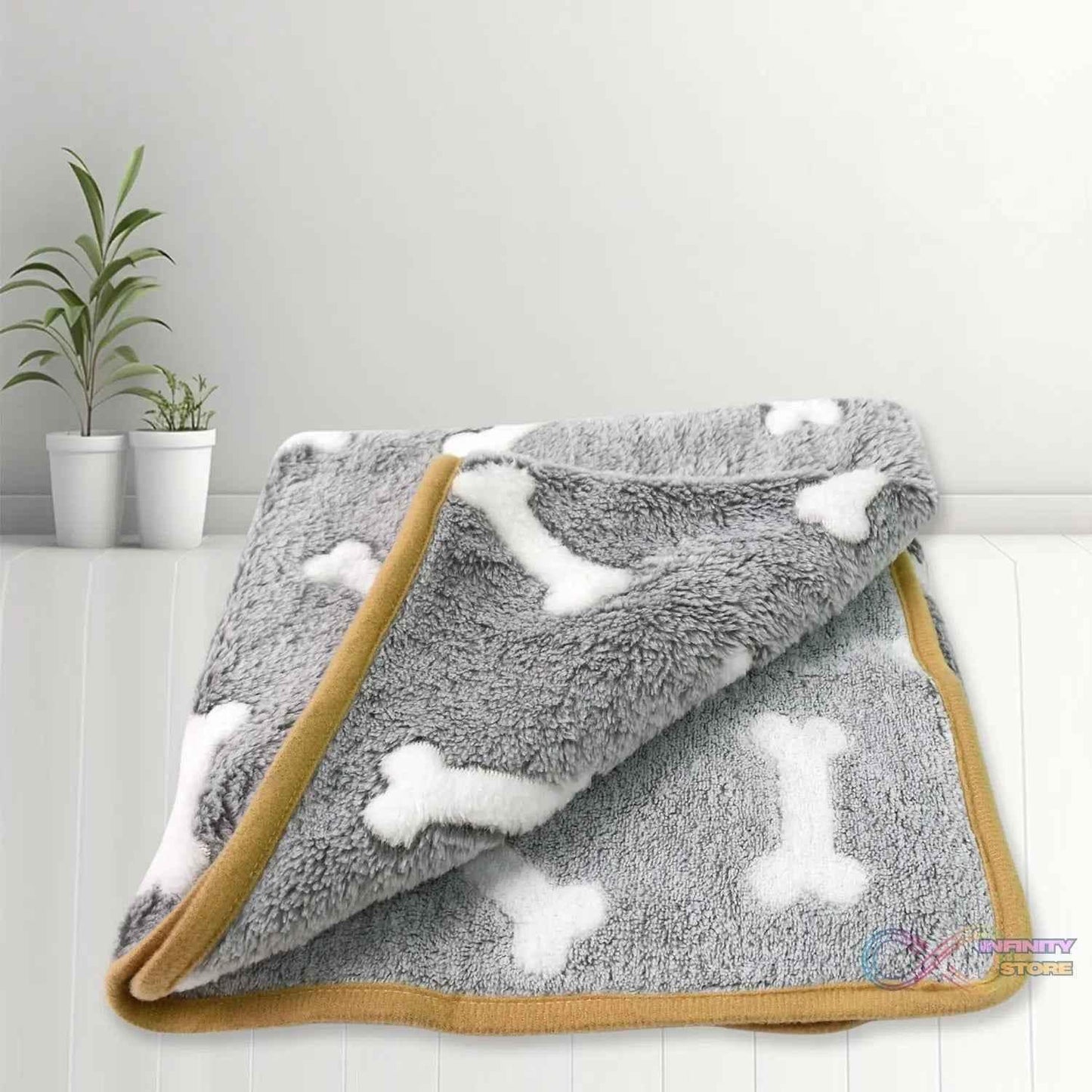 Pet Soft Cat Dog Blanket / Towel, Warm Sleep Mat (75×55 Cm / 1 Pc / Mix Color & Design) - infinityexculsivestore.com