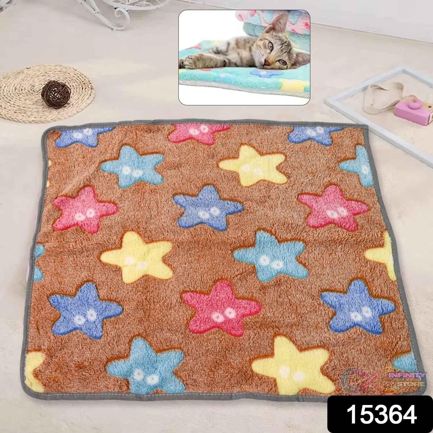 Pet Soft Cat Dog Towel / Blanket, Warm Sleep Mat (55×40 Cm / 1 Pc / Mix Color & Design) - infinityexculsivestore.com