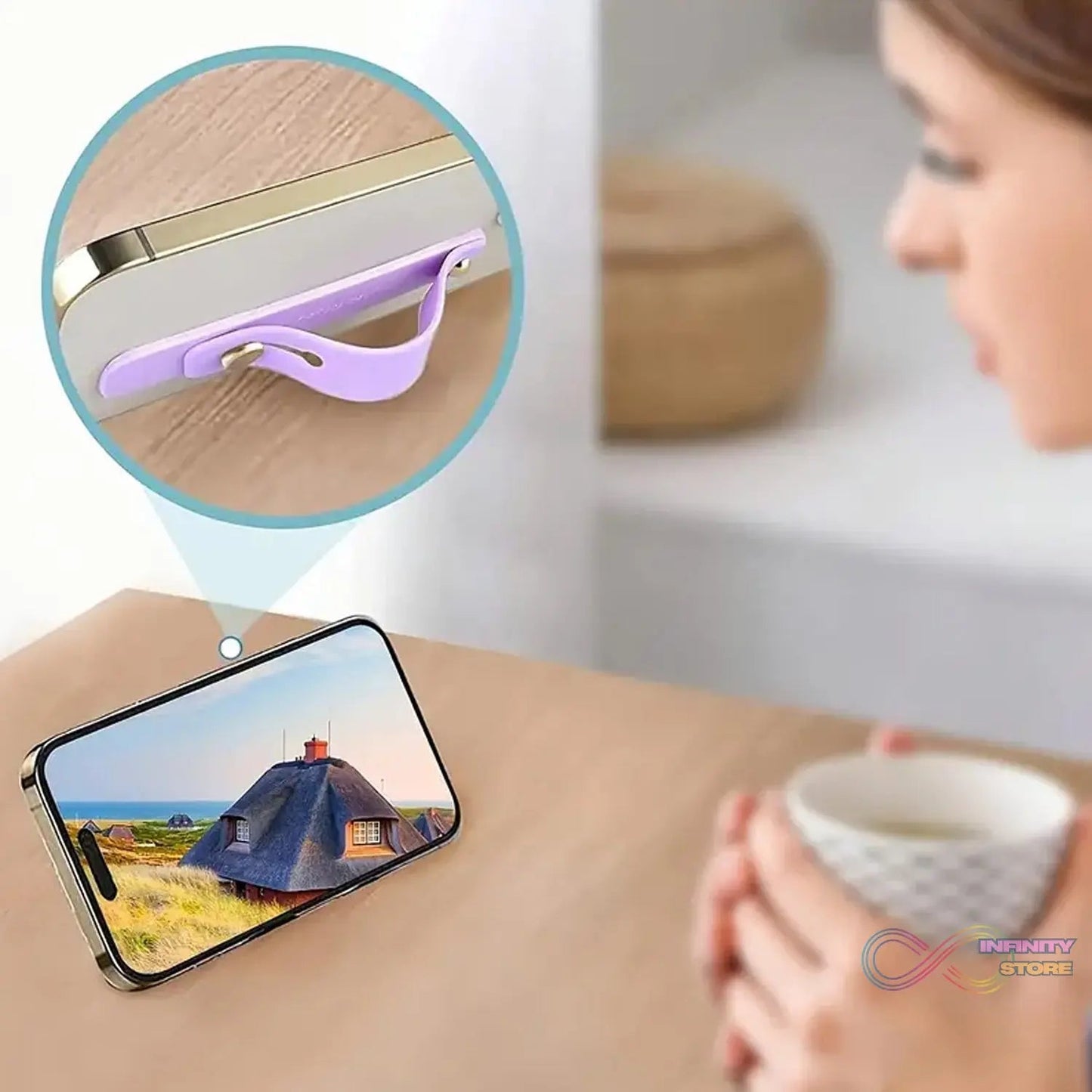 Phone Loop Finger Holder, Phone Grip Straps Silicone Phone Finger Strap (1 Pc) - infinityexculsivestore.com