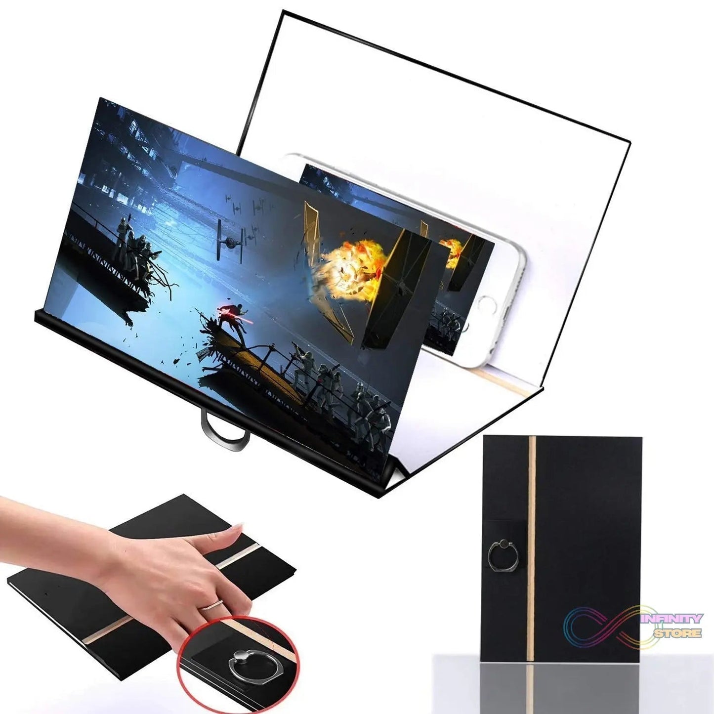Phone Screen Magnifier Video Screen Amplifier Expander Holder Bracket for Mobile Phone Screen Zoom Display - infinityexculsivestore.com