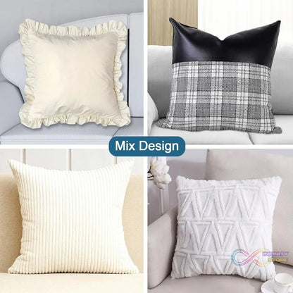 Pillow Covers, Couch Pillows Cover, Soft Decorative Cover (Mix Color & Design / 2 Pc) - infinityexculsivestore.com
