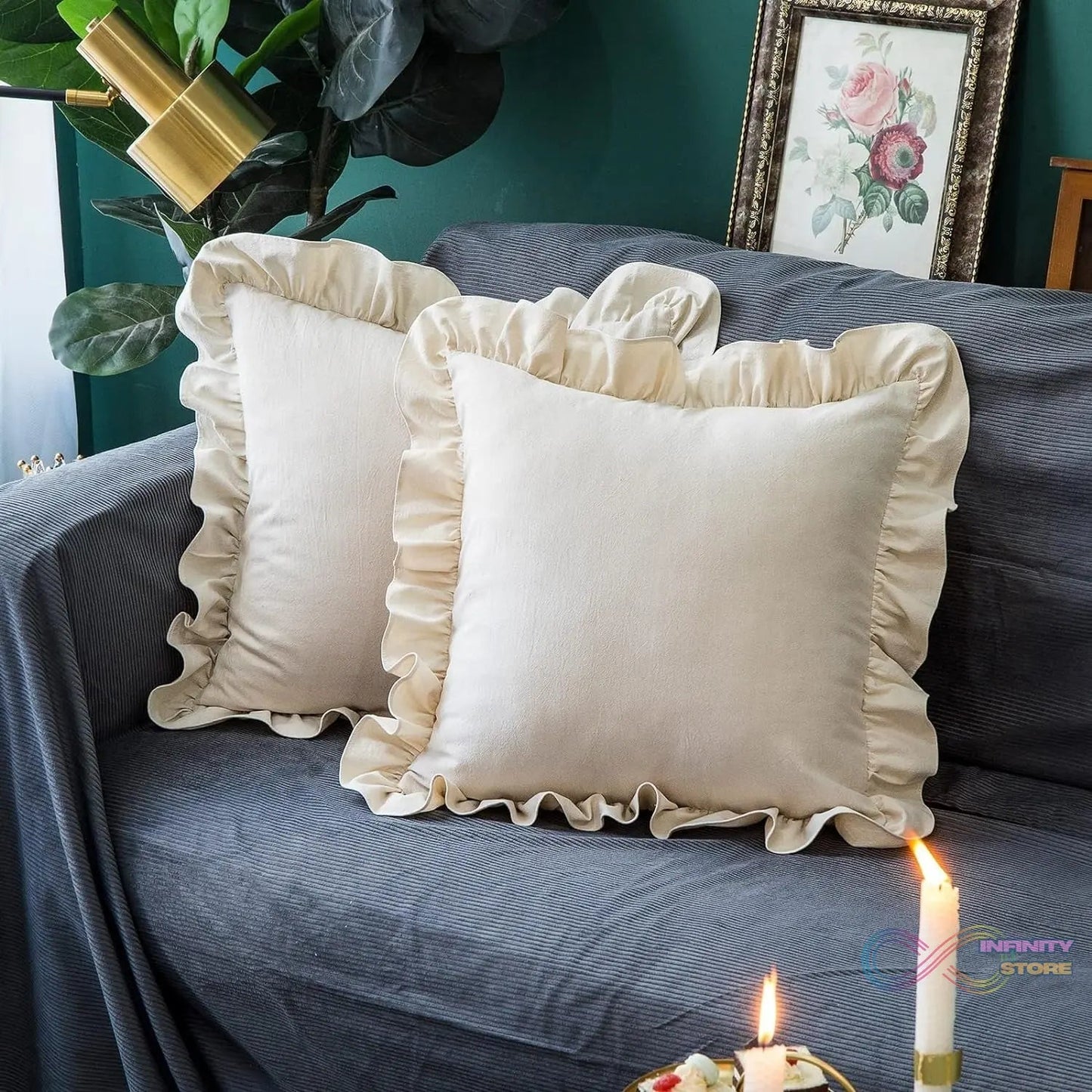 Pillow Covers, Couch Pillows Cover, Soft Decorative Cover (Mix Color & Design / 2 Pc) - infinityexculsivestore.com