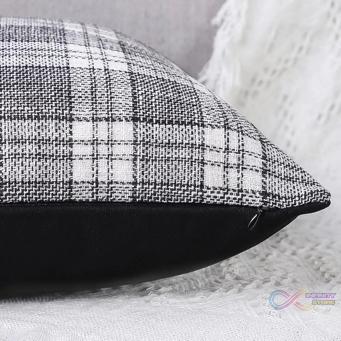 Pillow Covers Cushion Cases Soft Leather and Cotton (23 × 22 Inch / 1 Pair / 2 Pc) - infinityexculsivestore.com