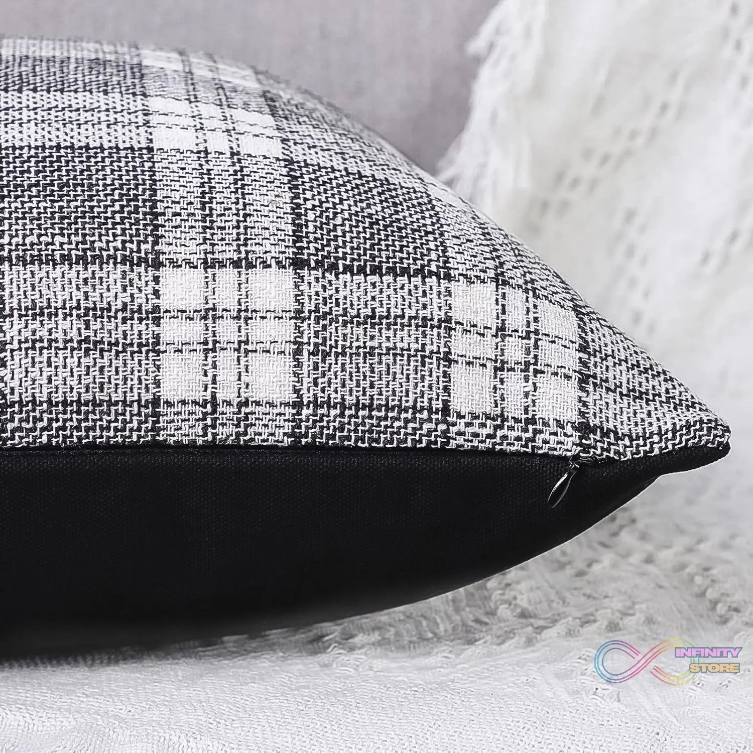Pillow Covers Cushion Cases Soft Leather and Cotton (23 × 22 Inch / 1 Pair / 2 Pc) - infinityexculsivestore.com