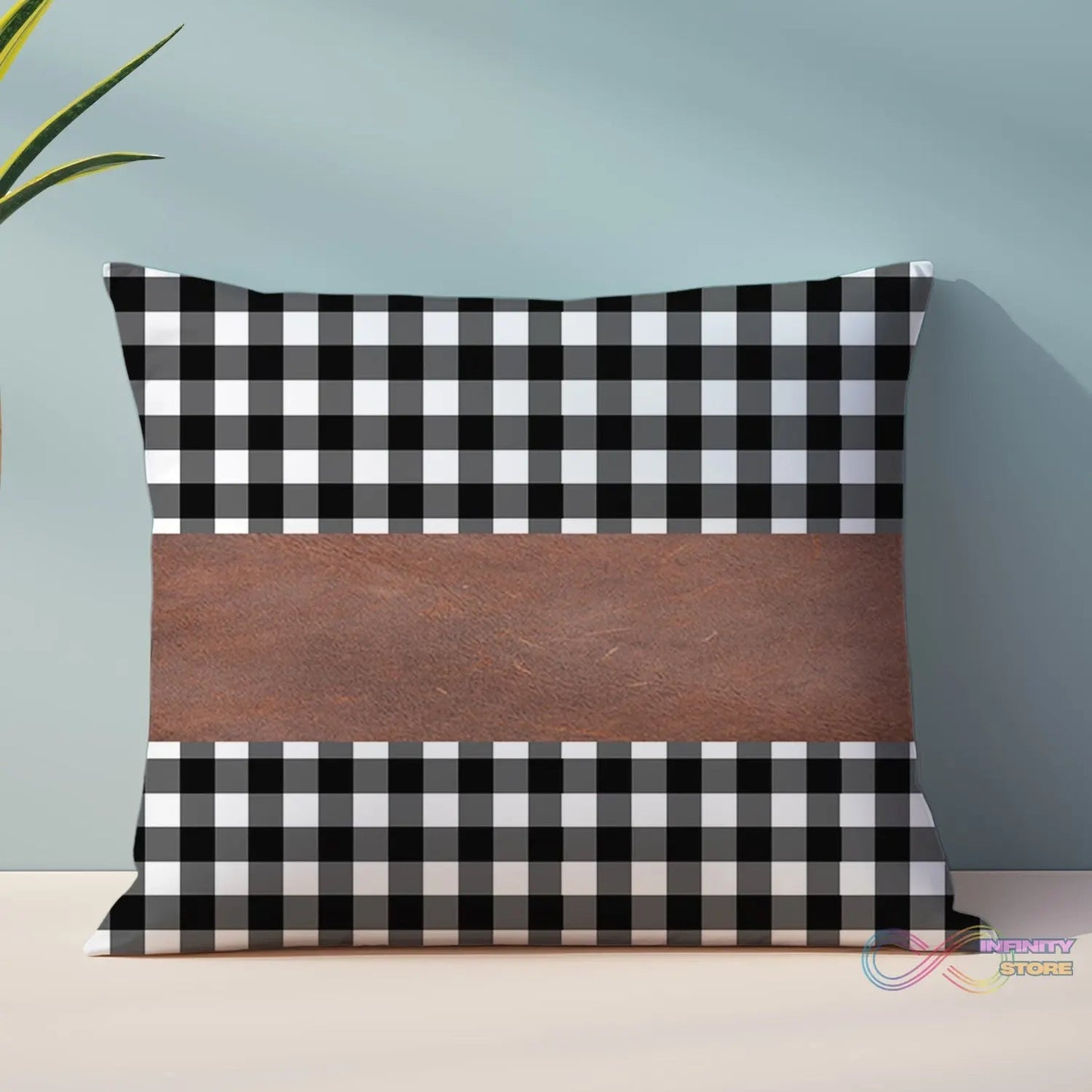 Pillow Covers, Leather & Cotton Cushion Covers (15 × 15 Inch / 1 Pair / 2 Pc) - infinityexculsivestore.com