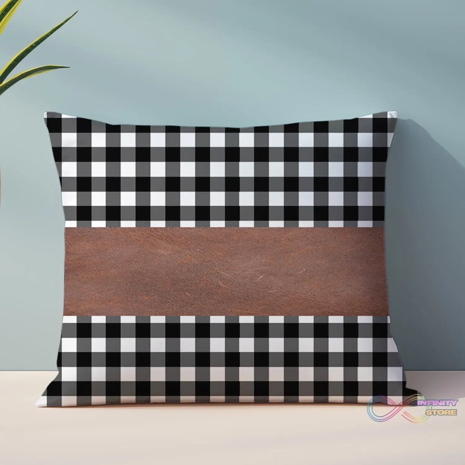 Pillow Covers, Leather & Cotton Cushion Covers (15 × 15 Inch / 1 Pair / 2 Pc) - infinityexculsivestore.com