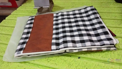 Pillow Covers, Leather & Cotton Cushion Covers (17 × 17 Inch / 1 Pair / 2 Pc) - infinityexculsivestore.com