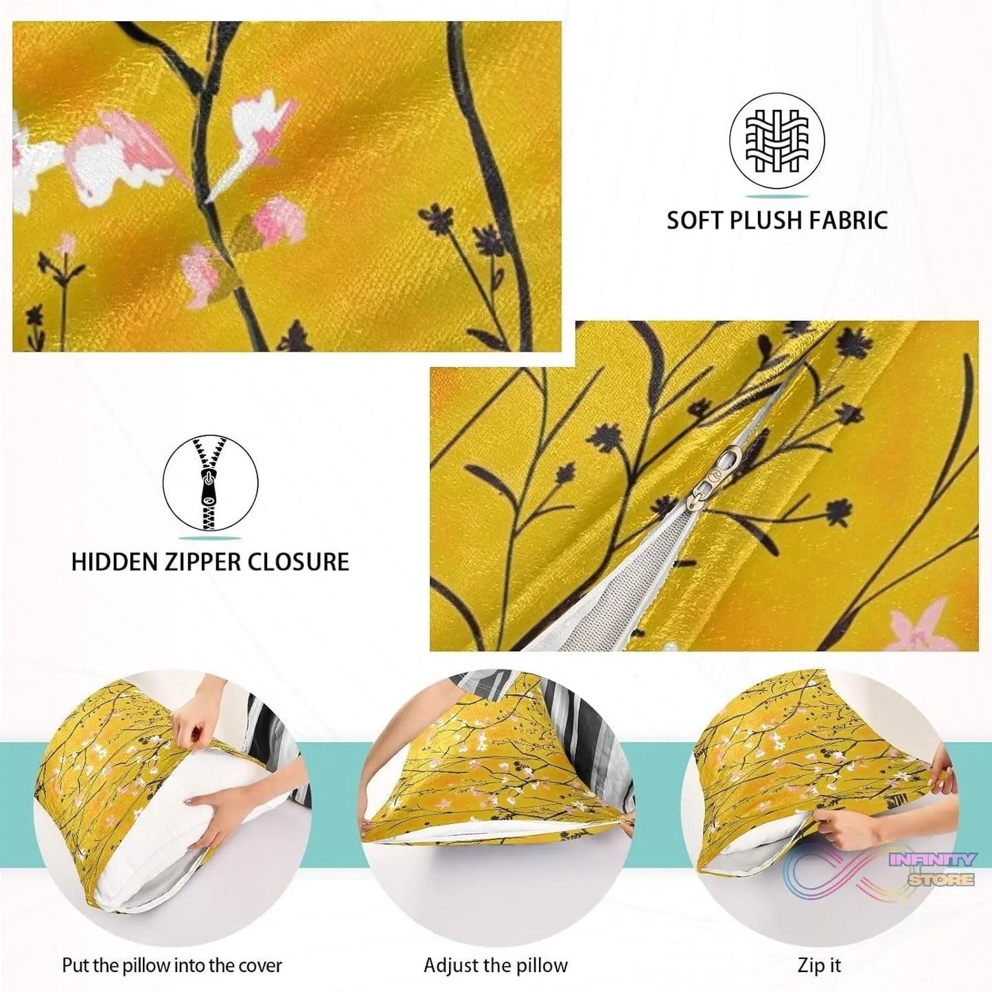 Pillows Covers (1 Pc / Mix Design & Color) - infinityexculsivestore.com