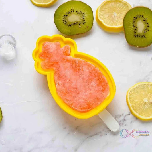 Pineapple Shape Popsicle Molds - Durable Silicone Ice Candy Cream Mould, DIY Ice Pop Kitchen Tool - infinityexculsivestore.com