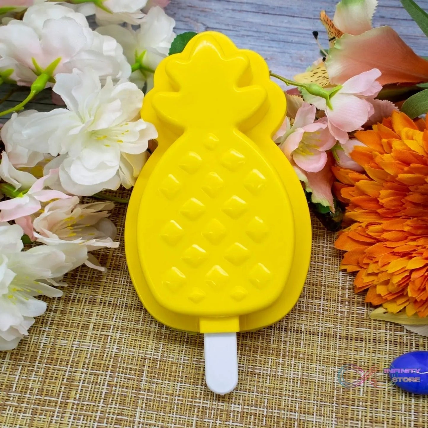 Pineapple Shape Popsicle Molds - Durable Silicone Ice Candy Cream Mould, DIY Ice Pop Kitchen Tool - infinityexculsivestore.com